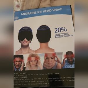 New Headache Relief Ice Head Wrap - Black